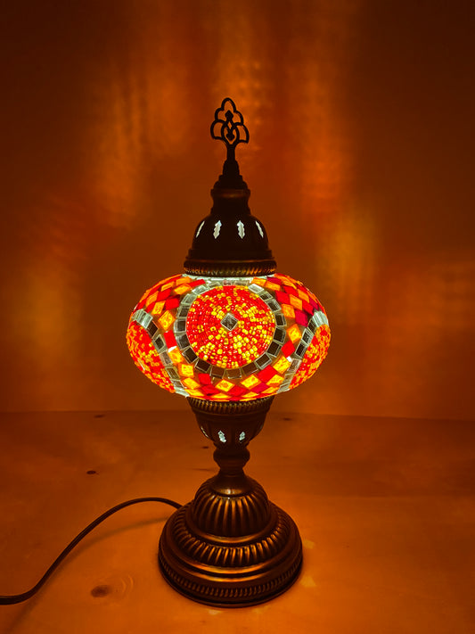 Red, mosaic lamp