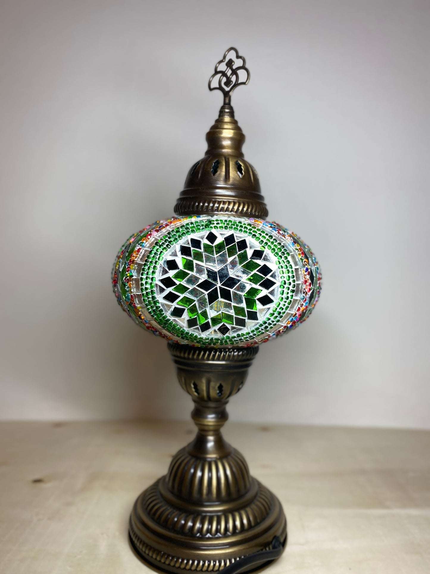 maroccan green lamp